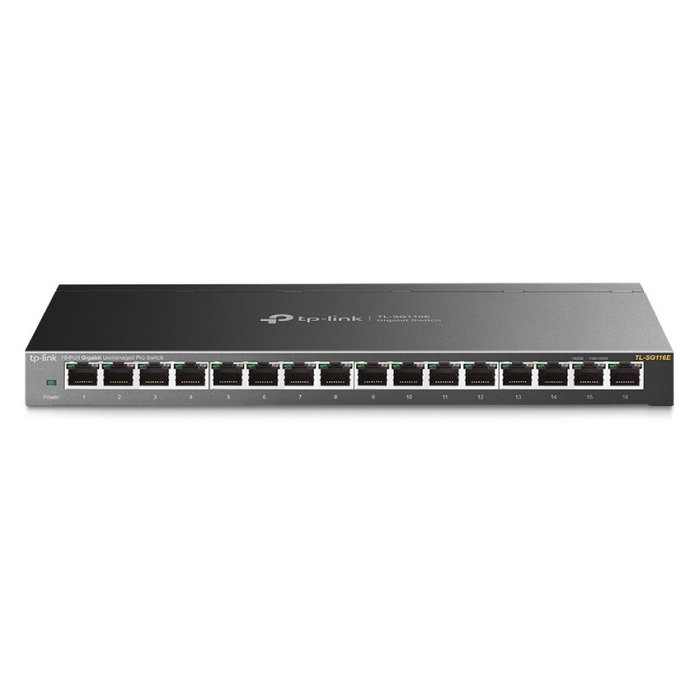 TP-Link TL-SG116E Switch de 16 Puertos Gigabit Easy Smart Negro TP-Link TL-SG116E Switch de 16 Puertos Gigabit Easy Smart Negro